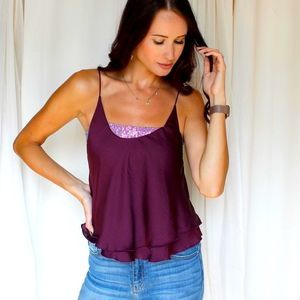 NWT Free People Turn it On Cami tank Vetiver Bloom XS